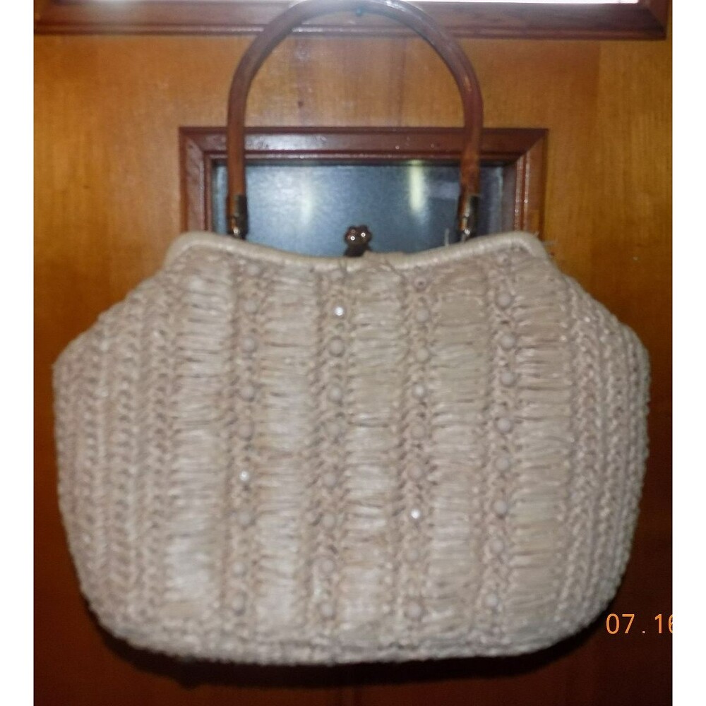 Vintage Babette Japan wicker like purse handbag